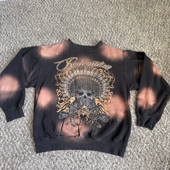 3Forty Slayer Tops - 3Forty Redemption Acid Wash Pullover Sweatshirt Size M Boho Gypsy Hippie Grunge